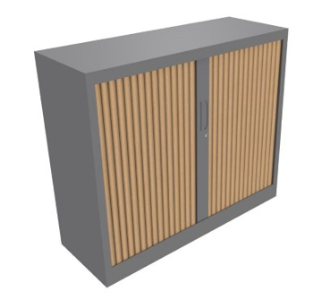 Picture of Classif – 2 Tone Tambour Door Cabinet in 2 Heights