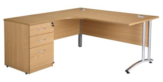 Contract Cantilever Curved Desk Bristol Office Furniture