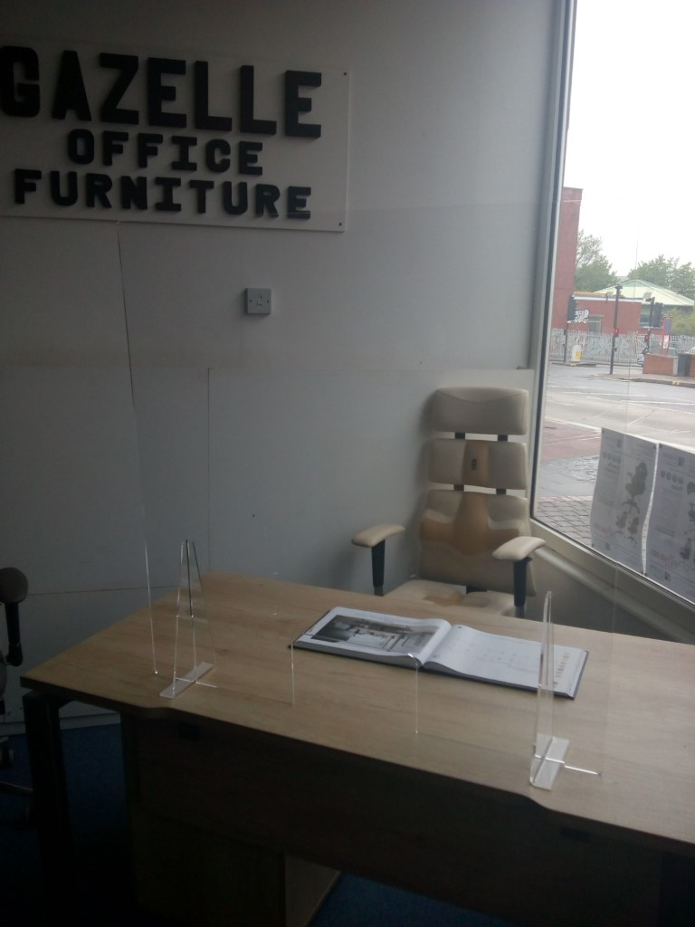 Covid 19 Desk Protection Screen Gazelle Office Furniture