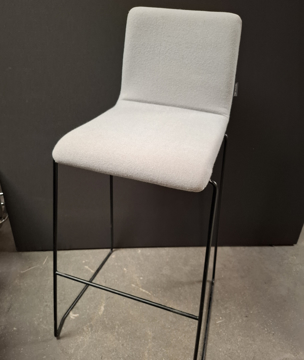 Picture of Narbutas Moon High Stool Light Grey Black Frame